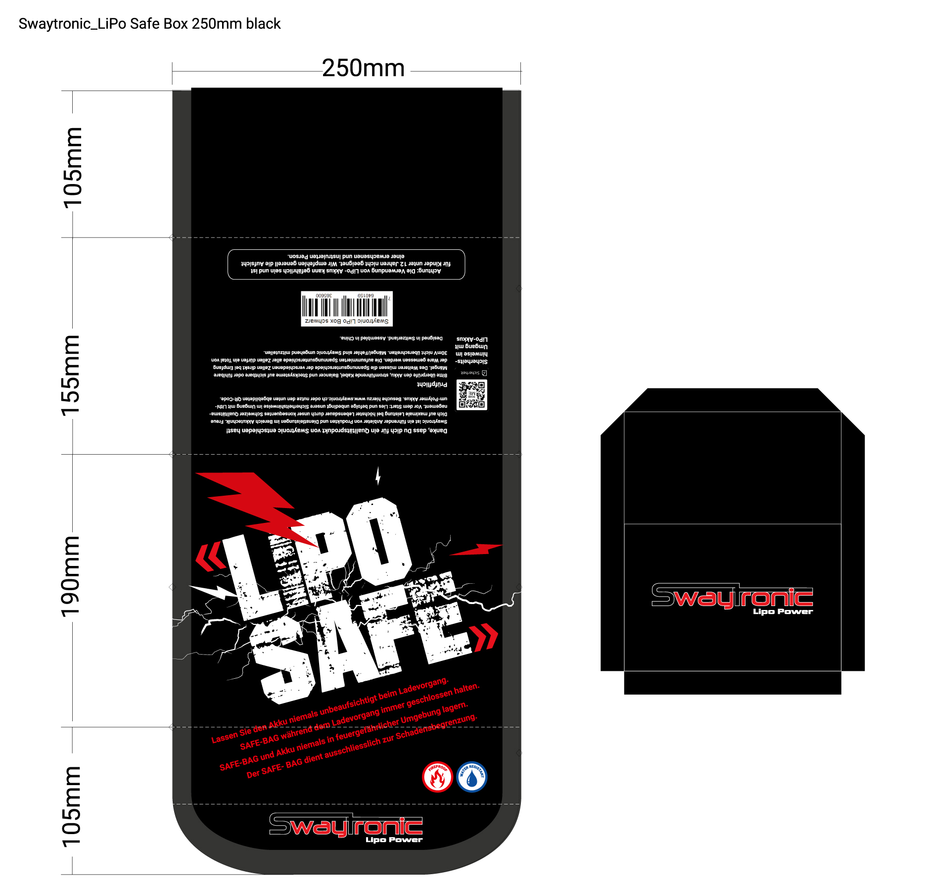 SWAYTRONIC LiPo Box black L