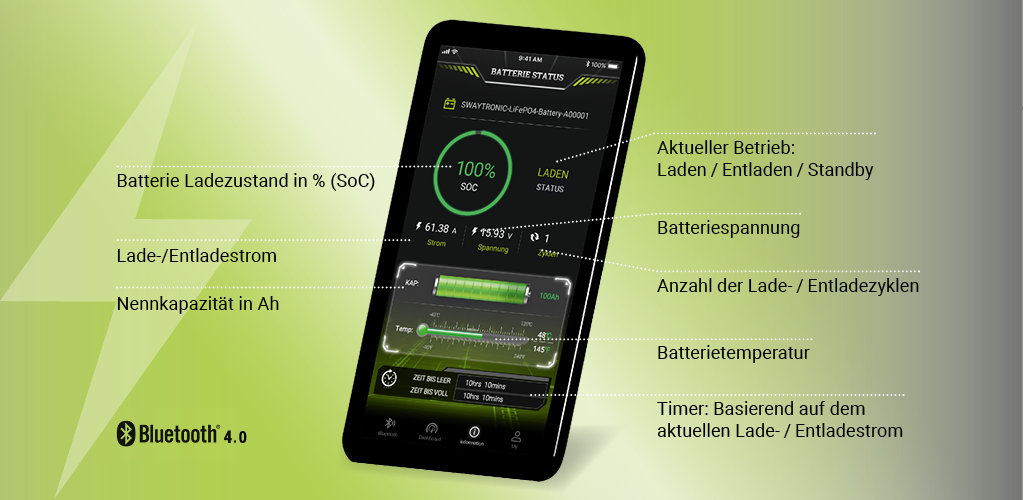 SWAYTRONIC LiFePO4 12.8V 230Ah Speicherbatterie